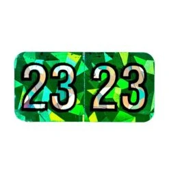 Medical Arts Press Holographic End-Tab 2023 Year Label, 1-1/2" X 3/4", Green, 500/Roll (0723HGN)