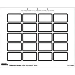 Tabbies Exhibits-U-Create Labels, Blank, 1" X 1 5/8", White, 240/Pack (48090)
