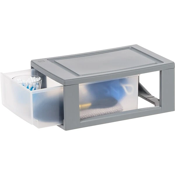 Iris Mini Storage Drawer, Gray/Translucent White (500221) 7 Iris Mini Storage Drawer, Gray/Translucent White (500221) - Image 5