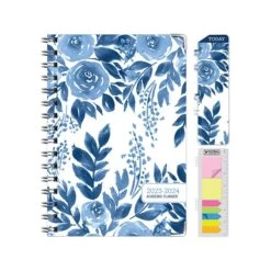 2023-2024 Global Printed Products Blue Bloom 5.5" X 8" Academic Weekly & Monthly Planner, Paperboard Cover (AY23-03-S) -Bostich Shop DB51F7AF 02C7 4243 82F39E28724C38EF s7