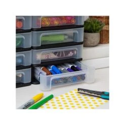 Iris 4-Drawer Desktop Unit, Black/Clear (586015) -Bostich Shop DFF1341A F3B2 4C53 843AB0BCC9C9A8D1 s7