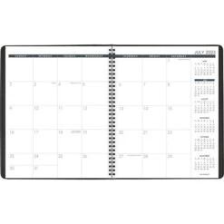 2023-2024 AT-A-GLANCE 9" X 11" Academic & Calendar Monthly Planner, Faux Leather Cover, Black (70-074-05-24)