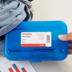 Staples® Translucent Pencil Boxes, Blue, 2 1/4"H X 5 5/8"W X 8 1/4"L -Bostich Shop E7DAA393 4C8E 4724 99340E1AC088765D s7