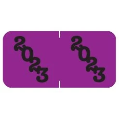 Medical Arts Press Jeter Compatible Large 4-Digit 2023 Year Label, 3/4" X 1-1/2", Purple, 500/Roll (3377223)