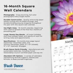 2023 Brush Dance Jewel Of The Lotus 12" X 12" Monthly Wall Calendar, (9781975454630) -Bostich Shop EDF1FDB3 B356 40F0 860F21352B425820 s7