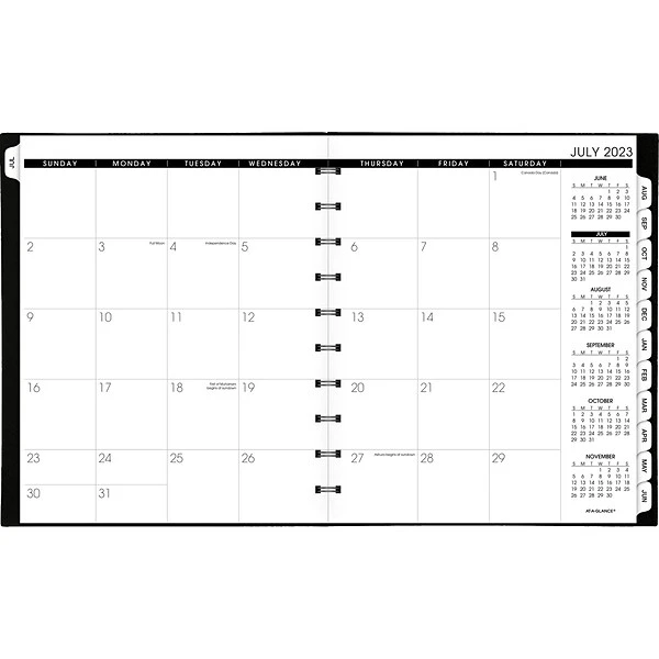 2023-2024 AT-A-GLANCE Move-a-Page 9.75" X 11.25" Academic Weekly/Monthly Appointment Book, Plastic Cover, Black (70-957E-05-24) 4 2023-2024 AT-A-GLANCE Move-a-Page 9.75" X 11.25" Academic Weekly/Monthly Appointment Book, Plastic Cover, Black (70-957E-05-24) - Image 2