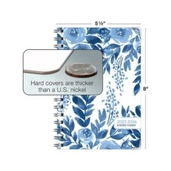 2023-2024 Global Printed Products Blue Bloom 5.5" X 8" Academic Weekly & Monthly Planner, Paperboard Cover (AY23-03-S) -Bostich Shop F0391221 F964 402E BD29ECE481E5B3DC s7