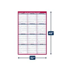 2023-2024 AT-A-GLANCE 48" X 32" Academic Yearly Wet-Erase Wall Calendar, Reversible, Red (PM36AP-28-24) 11 2023-2024 AT-A-GLANCE 48" X 32" Academic Yearly Wet-Erase Wall Calendar, Reversible, Red (PM36AP-28-24) -Bostich Shop F072B7D8 E26D 4751 971BE05223F31421 s7