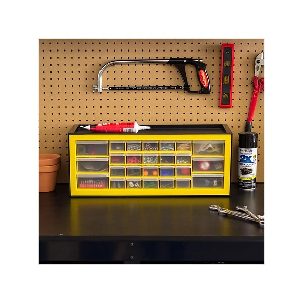 Iris 26-Drawer Desktop Storage Cabinet, Black/Yellow (500175) 4 Iris 26-Drawer Desktop Storage Cabinet, Black/Yellow (500175) - Image 2