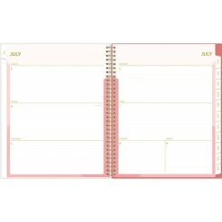 2023-2024 Blue Sky Cali 8.5" X 11" Academic Weekly & Monthly Planner, Plastic Cover, Pink (130619-A24)
