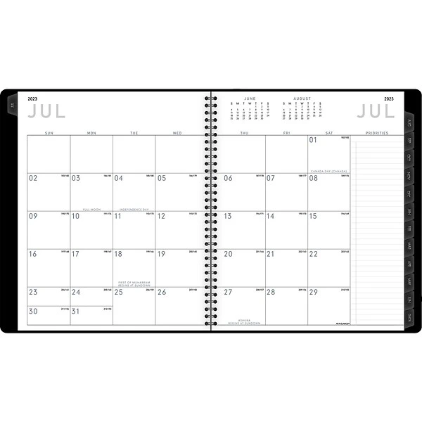 2023-2024 AT-A-GLANCE Contemporary 9" X 11" Academic Monthly Planner, Faux Leather Cover, Black (70-074X-05-24) 3 2023-2024 AT-A-GLANCE Contemporary 9" X 11" Academic Monthly Planner, Faux Leather Cover, Black (70-074X-05-24)