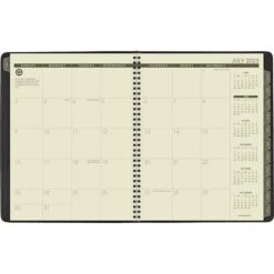 2023-2024 AT-A-GLANCE 8.88" X 11.38" Academic Weekly & Monthly Appointment Book, Faux Leather Cover, Black (70-957G-05-24)