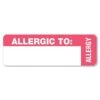 Tabbies® Medical Labels "Allergic TO:", 1" X 3", White/Red, 500/Roll -Bostich Shop m000240383 s7