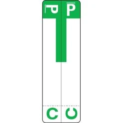 Medical Arts Press® C And P Name Labels, Dark Green, Smead® Alpha-Z® Compatible