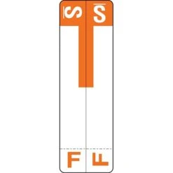 Medical Arts Press® F And S Name Labels, Orange, Smead® Alpha-Z® Compatible
