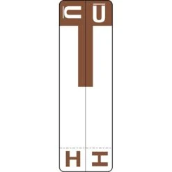 Medical Arts Press® H And U Name Labels, Dark Brown, Smead® Alpha-Z® Compatible