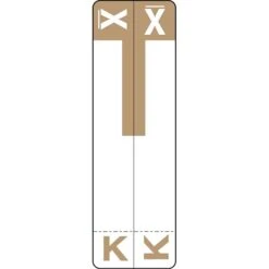 Medical Arts Press® K And X Name Labels, Light Brown, Smead® Alpha-Z® Compatible