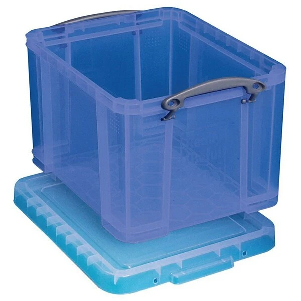 Really Useful Box 32L Snap Lid Storage Tote, Blue, Each (32TBL) 3 Really Useful Box 32L Snap Lid Storage Tote, Blue, Each (32TBL)