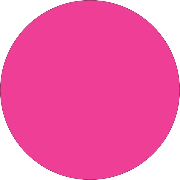 Tape Logic® Inventory Circle Labels, 3/4", Fluorescent Pink, 500/Roll (DL610K) 3 Tape Logic® Inventory Circle Labels, 3/4", Fluorescent Pink, 500/Roll (DL610K)