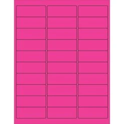 Tape Logic® Rectangle Laser Labels, 2 5/8" X 1", Fluorescent Pink, 3000/Case (LL173PK)