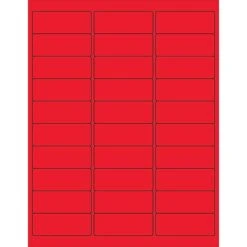 Tape Logic® Rectangle Laser Labels, 2 5/8" X 1", Fluorescent Red, 3000/Case (LL173RD)