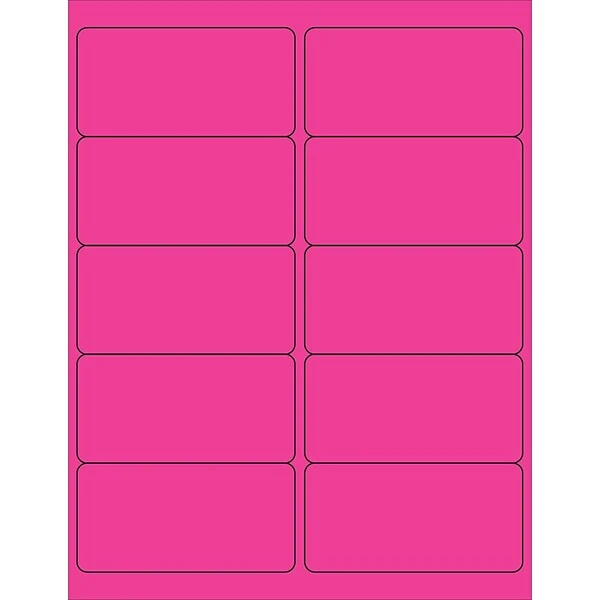 Tape Logic® Rectangle Laser Labels, 4" X 2", Fluorescent Pink, 1000/Case (LL178PK) 3 Tape Logic® Rectangle Laser Labels, 4" X 2", Fluorescent Pink, 1000/Case (LL178PK)