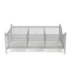 Mind Reader 3 Compartment Metal Mesh Storage Bin, Silver (CABASK-SIL) 12 Mind Reader 3 Compartment Metal Mesh Storage Bin, Silver (CABASK-SIL) -Bostich Shop m006910338 s7