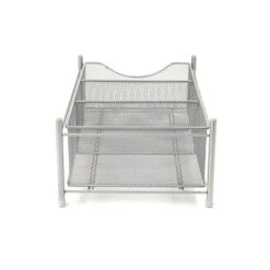 Mind Reader 3 Compartment Metal Mesh Storage Bin, Silver (CABASK-SIL) 13 Mind Reader 3 Compartment Metal Mesh Storage Bin, Silver (CABASK-SIL) -Bostich Shop m006910339 s7