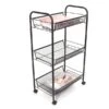 Mind Reader 'Roll' Rolling Metal Mesh 3 Shelf Cart, Black (3TOCART-BLK) -Bostich Shop m006910549 s7