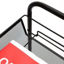 Mind Reader 'Roll' Rolling Metal Mesh 3 Shelf Cart, Black (3TOCART-BLK) -Bostich Shop m006910553 s7