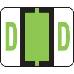 Smead BCCR Labels File Folder Label, D, Light Green, 500 Labels/Pack (67074)