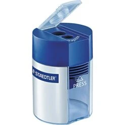 Staedtler Manual Pencil Sharpener, Blue/Silver (512 001)