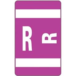 Smead® Alpha-Z Color-Coded Second Letter "R" Labels, 10 Labels Per Sheet, Purple, 1"H X 1 5/8"W, 100 Labels/Pk -Bostich Shop s0280204 s7