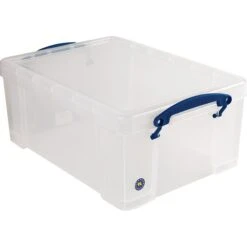 Really Useful Box 9.5 Quart Snap Lid Clear Storage Bin, 4/Pack (9C-PK4CB)