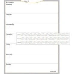 AT-A-GLANCE WallMates Standard Dry-Erase Planning Board, 24"H X 18"W (AW503028)