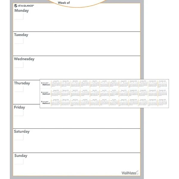 AT-A-GLANCE WallMates Standard Dry-Erase Planning Board, 24"H X 18"W (AW503028) 3 AT-A-GLANCE WallMates Standard Dry-Erase Planning Board, 24"H X 18"W (AW503028)