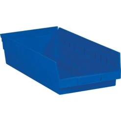 Quill Brand 17 7/8" X 6 5/8" X 4" Plastic Shelf Bin, Blue, 20/Case (BINPS112B)