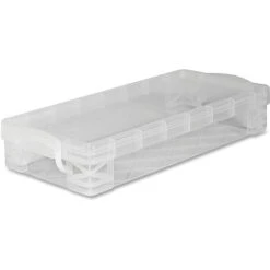 Advantus Super Stacker Stackable Pencil Box - Plastic - Clear