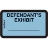 Tabbies® Pre-Printed Labels, Defendant's Exhibit, Blue, 1x1-5/8", 252 Labels -Bostich Shop s0761647 s7