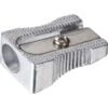 OIC Metal Pencil Sharpener, Metallic Silver 1 OIC Metal Pencil Sharpener, Metallic Silver -Bostich Shop s0786178 s7