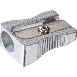 OIC Metal Pencil Sharpener, Metallic Silver