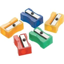 Westcott One-Hole Manual Pencil Sharpeners, Assorted, 24/Pk (15993)