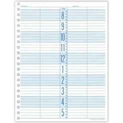 Undated Appointment Book Refills; 8am-6pm, 15 Minute Intervals