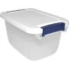 Hefty 6.5 Qt. Latch Lid Storage Tote, Clear/White, 8/Pack (7099-010000044) 1 Hefty 6.5 Qt. Latch Lid Storage Tote, Clear/White, 8/Pack (7099-010000044) -Bostich Shop s0979678 s7