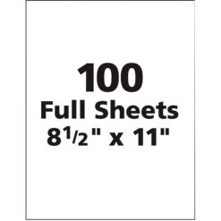 Avery TrueBlock Laser Shipping Labels, 8-1/2" X 11", White, 1 Label/Sheet, 100 Sheets/Box (5165) 9 Avery TrueBlock Laser Shipping Labels, 8-1/2" X 11", White, 1 Label/Sheet, 100 Sheets/Box (5165) -Bostich Shop s1064040 s7