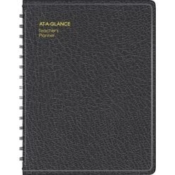 AT-A-GLANCE Teacher's Planner, 8 1/4" X 10 7/8", Weekly Planner, Black (8015505) -Bostich Shop s1068518 s7