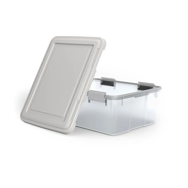 Iris Weathertight 30.6 Qt. Latch Lid Storage Bin, Clear (TR58302) 3 Iris Weathertight 30.6 Qt. Latch Lid Storage Bin, Clear (TR58302)