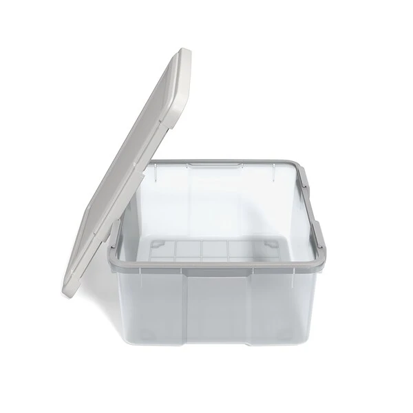 Iris Weathertight 30.6 Qt. Latch Lid Storage Bin, Clear (TR58302) 4 Iris Weathertight 30.6 Qt. Latch Lid Storage Bin, Clear (TR58302) - Image 2