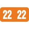 Medical Arts Press TAB Large Compatible Orange End-Tab Year Labels; 2022, 500/Roll (3266722)