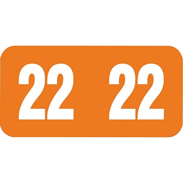 Medical Arts Press TAB Large Compatible Orange End-Tab Year Labels; 2022, 500/Roll (3266722) 3 Medical Arts Press TAB Large Compatible Orange End-Tab Year Labels; 2022, 500/Roll (3266722)
